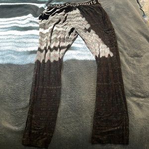 Doughnuts & Deadlifts Christmas Style Lounge Pants Sz Medium